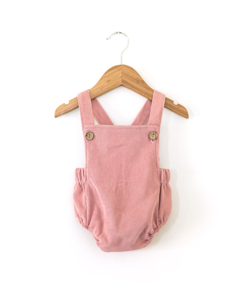 Baby Corduroy Overall Romper in Pink Baby Girl Overall Romper Etsy