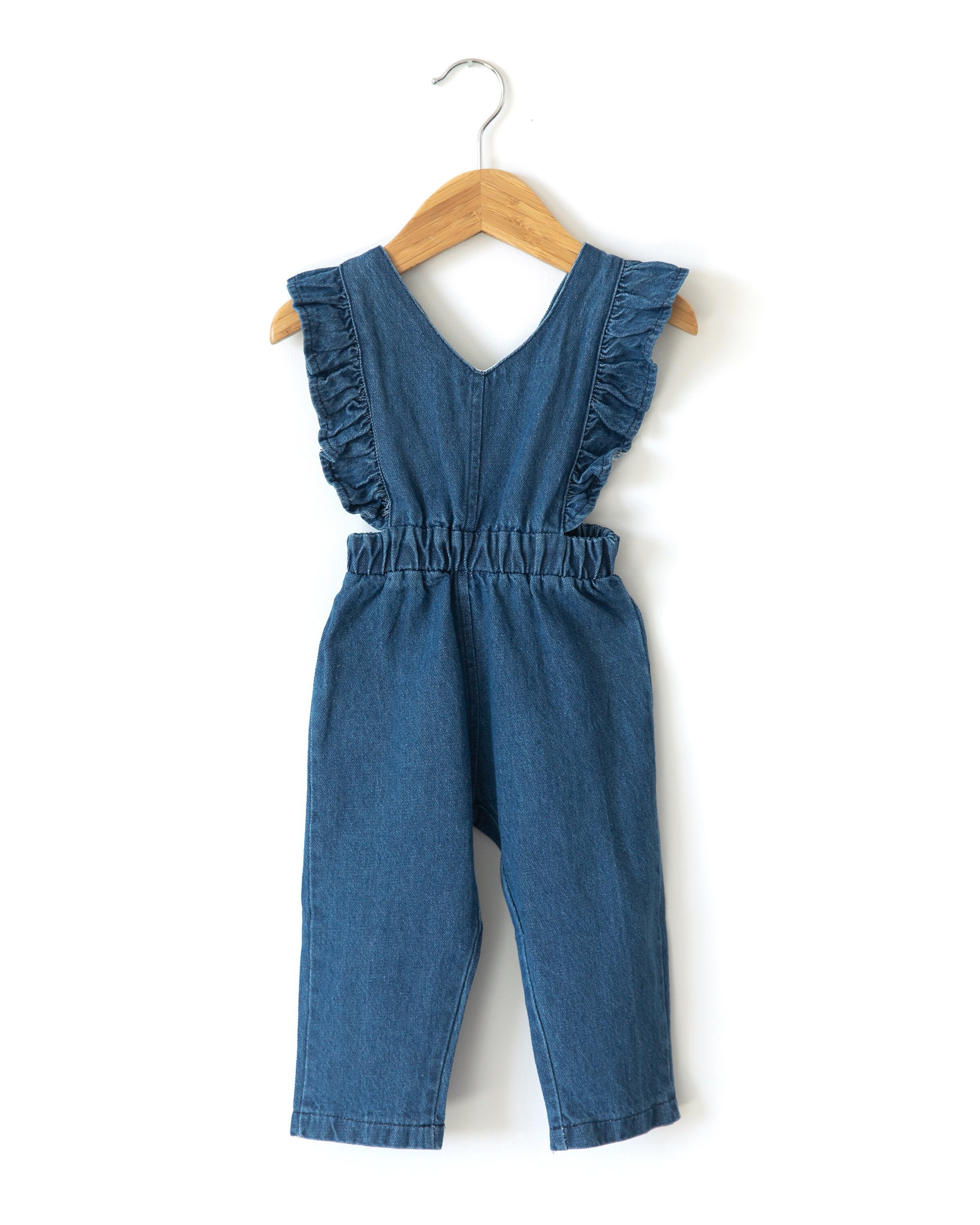 Toddler Denim Jumpsuit Little Girl Denim Jumpsuit Toddler Girl Etsy