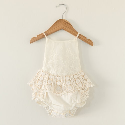 Baby Girls Boho Romper First Birthday Outfit Half Birthday Etsy