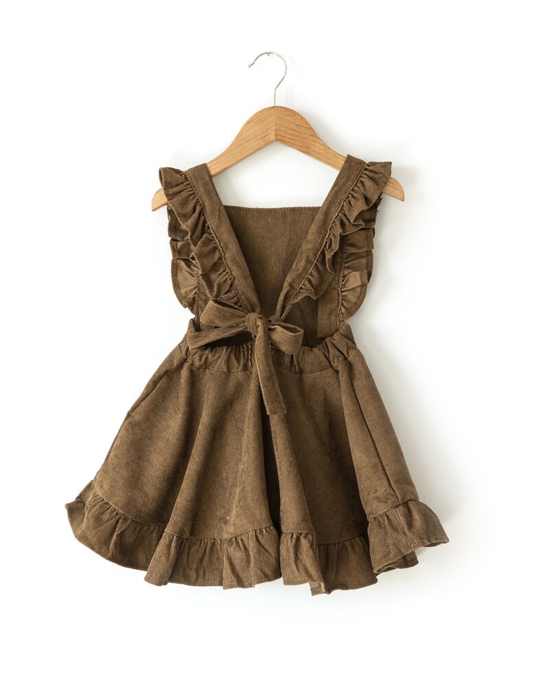Brown Corduroy Little Girl Overall Dress Baby Girl Corduroy Etsy