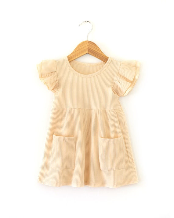 Little Girl Dress in Cream Toddler Dress Girl's Boho Dress Etsy