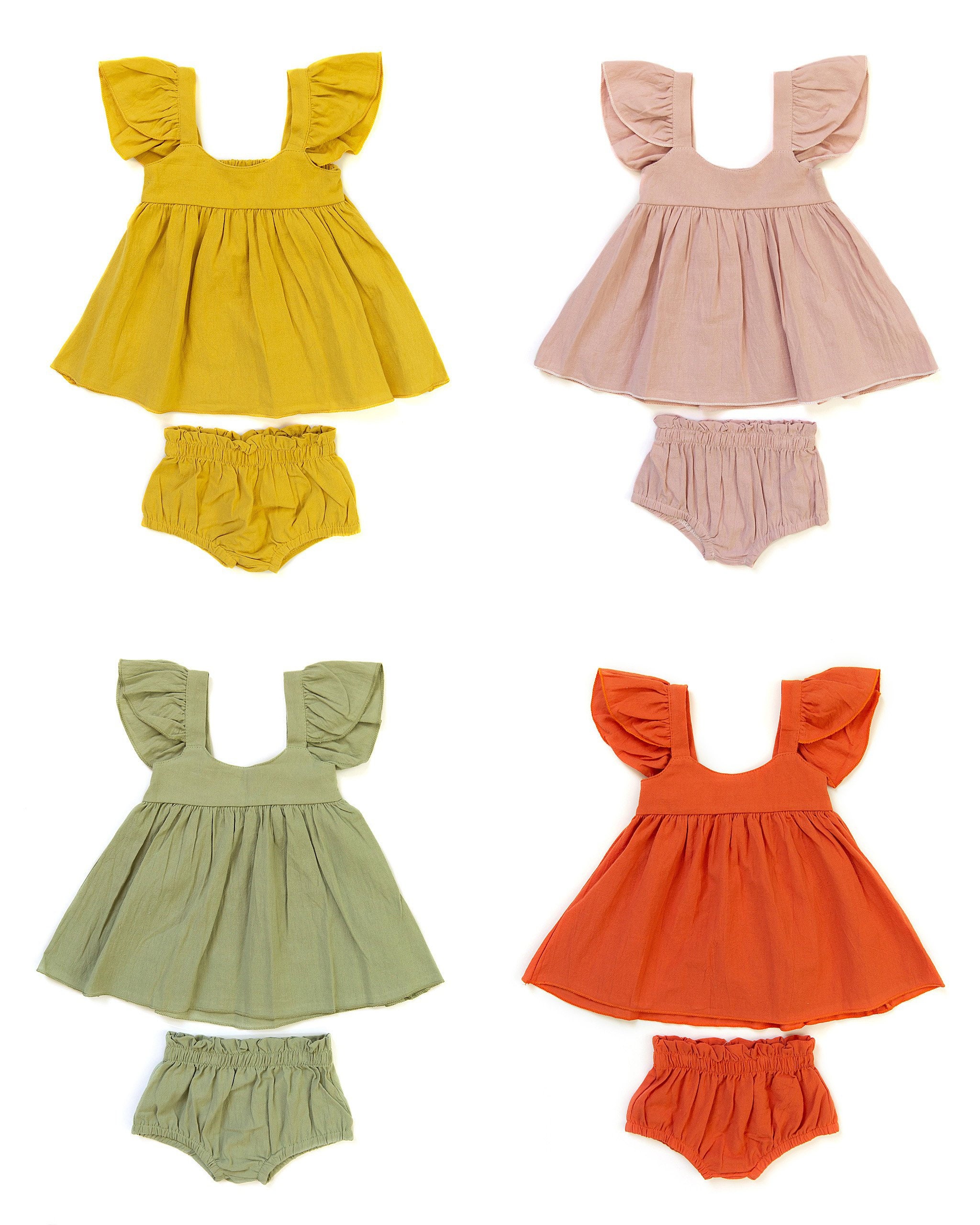 Baby Girl Green Peplum Top and Bloomer Set Baby Girl Two Piece Etsy