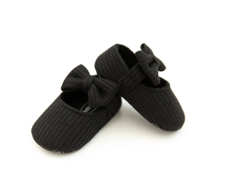 Black Baby Girl Shoes Baby Girl Crib Shoes Baby Girl Shoes Etsy