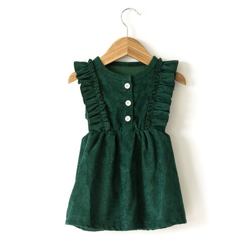 Hunter Green Corduroy Baby Dress Little ...