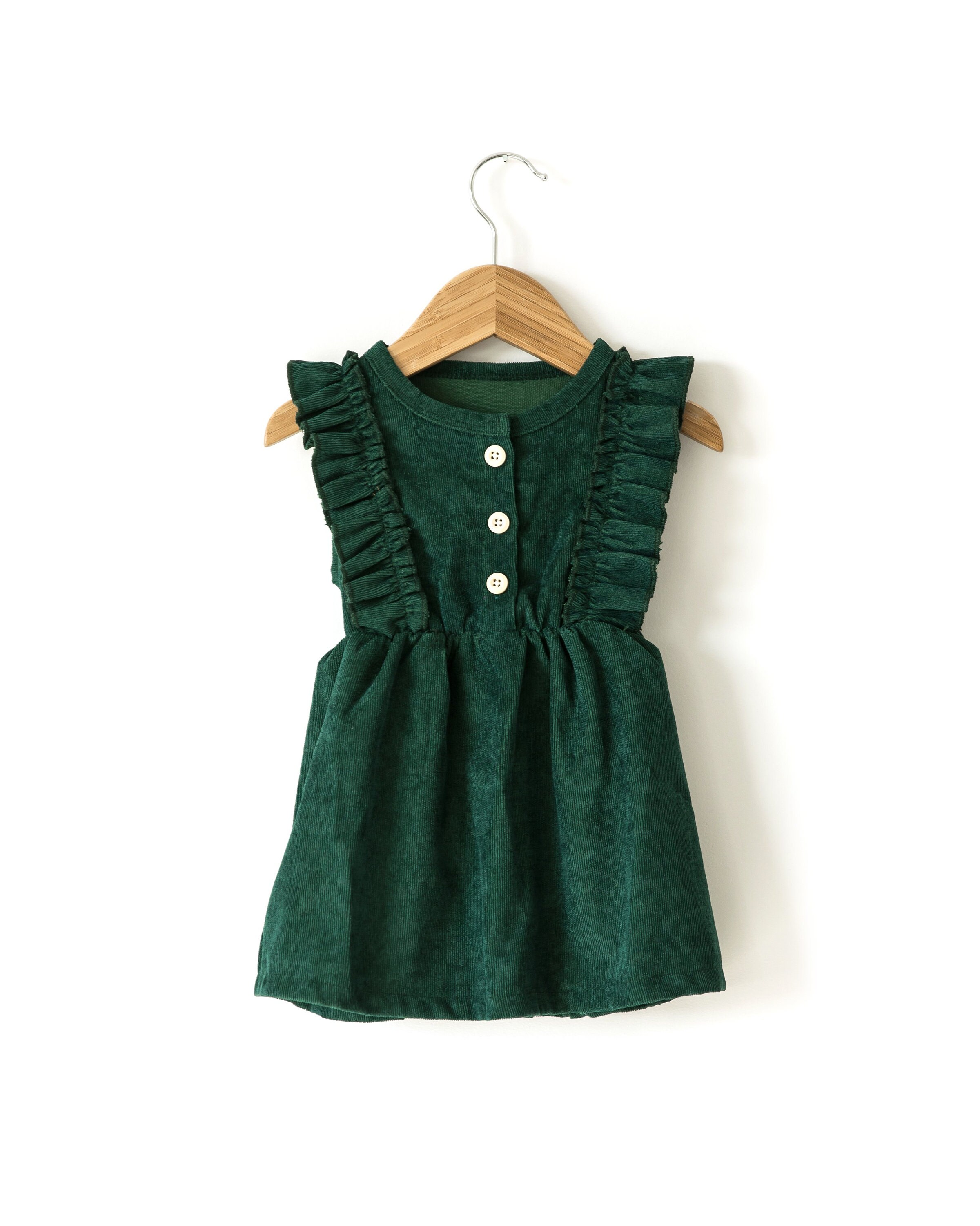 Hunter Green Corduroy Baby Dress Little ...