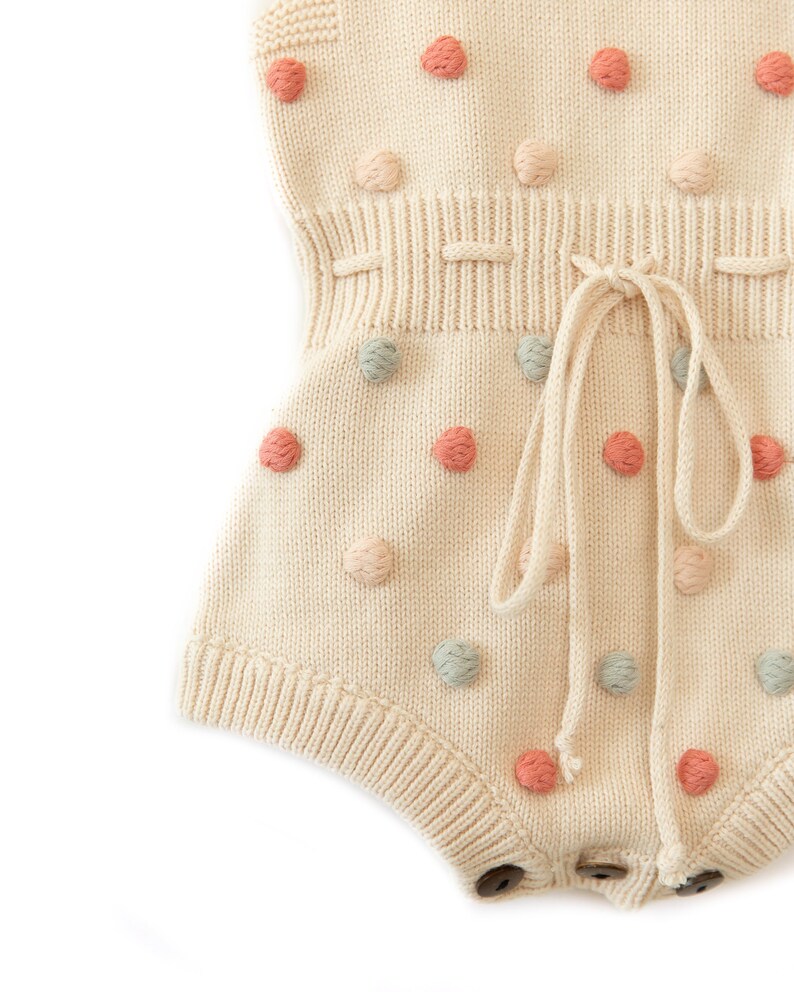 Baby Girl Pom Pom Romper Baby Girl Knitted Romper Knitted Pom Etsy