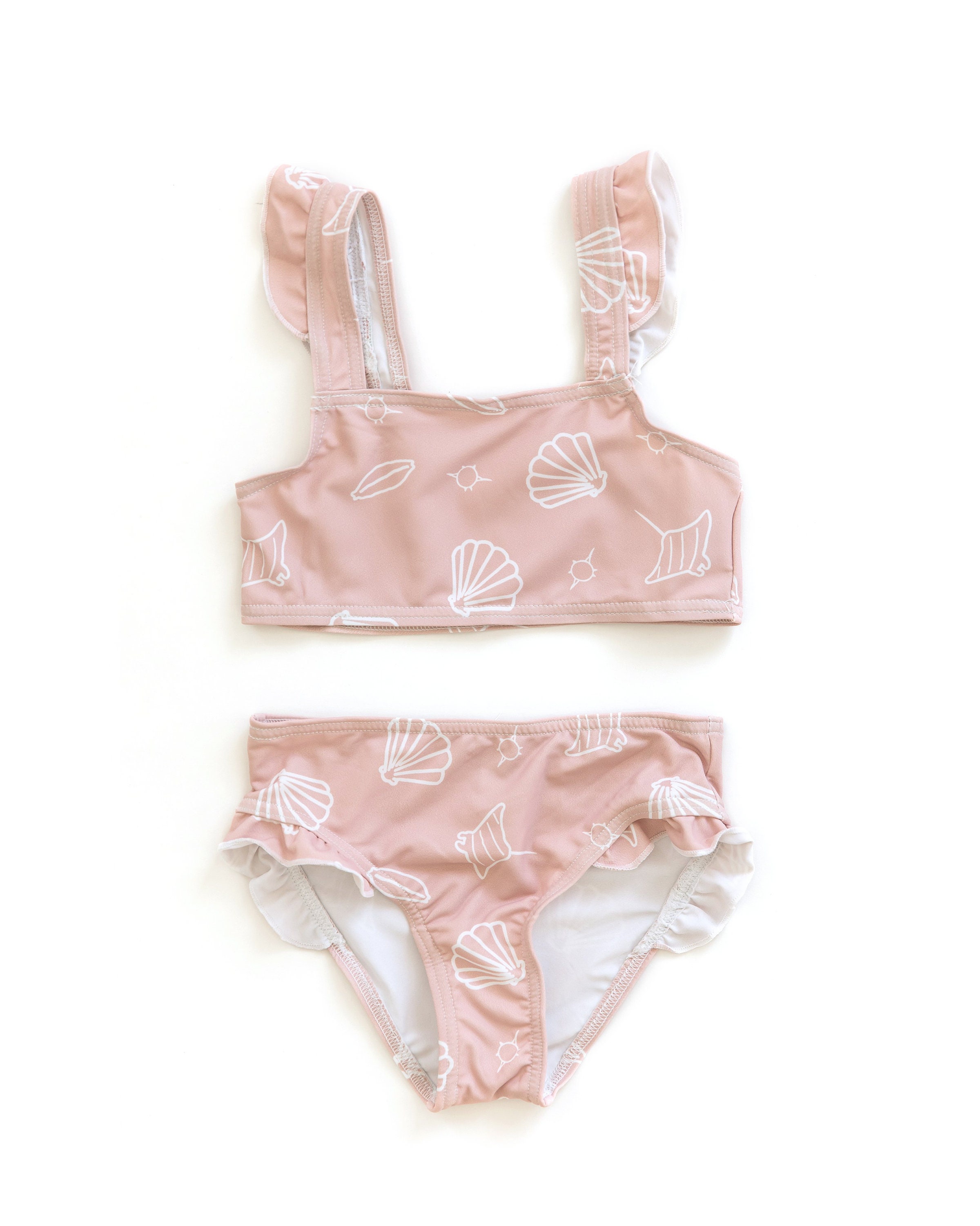 Baby Girl Swimsuit Pink Toddler Bikini Little Girl Swimsuit Etsy