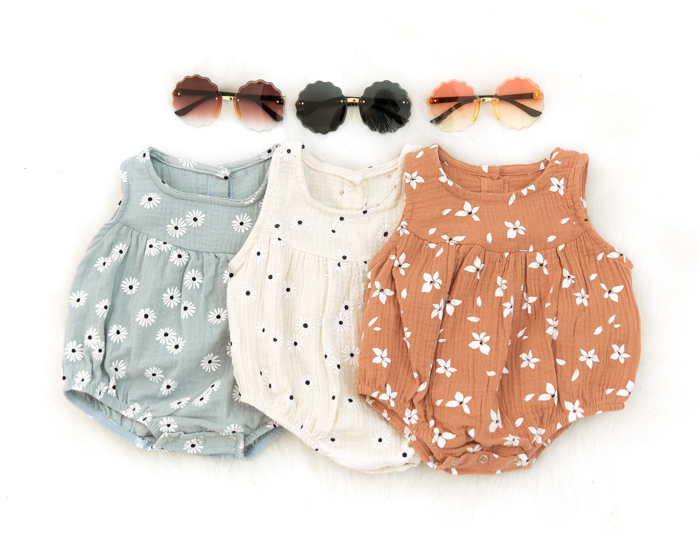 Baby Girl Romper Summer Baby Girl Romper Sleeveless Baby Etsy