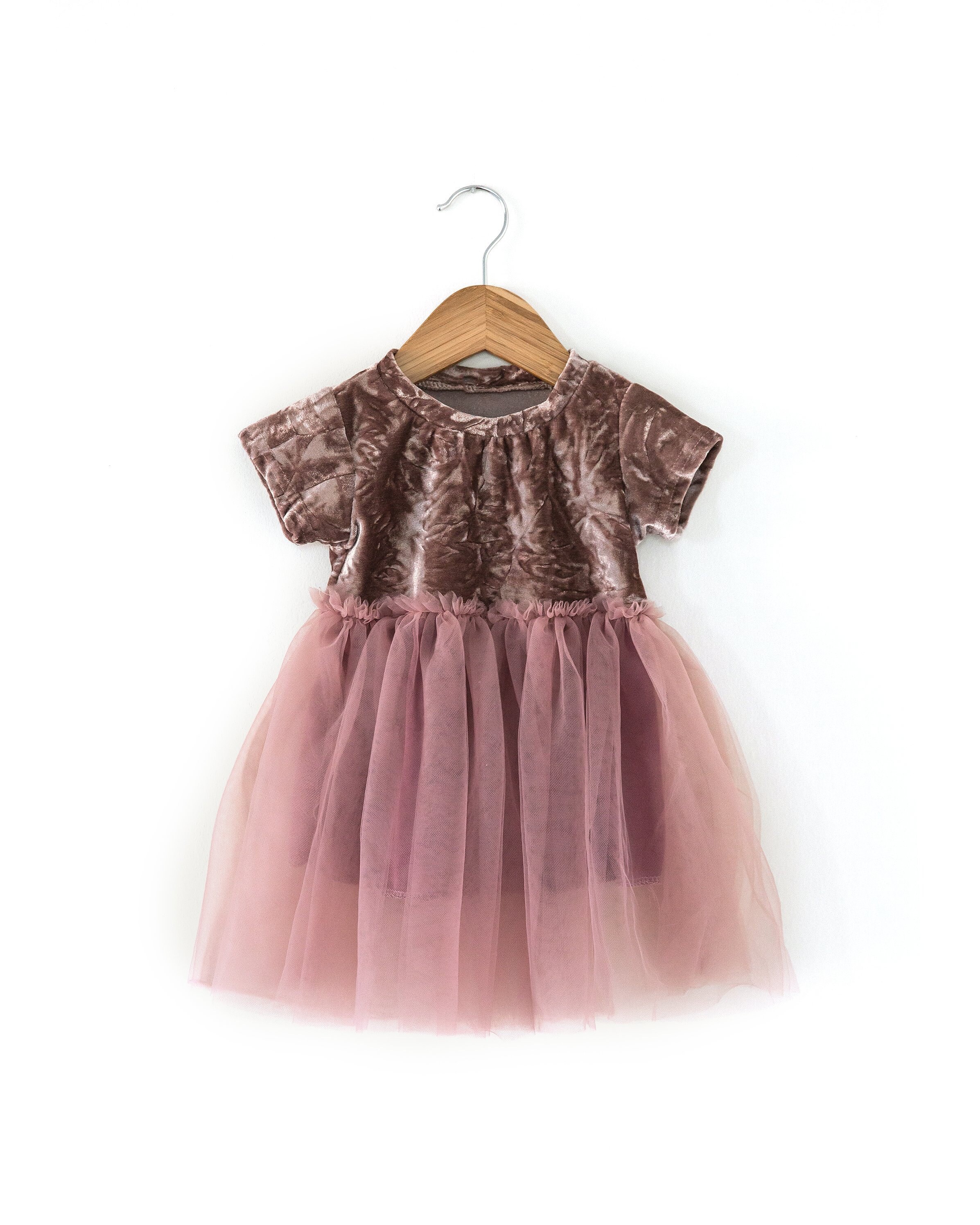 Little Girl Velvet Tutu Dress in Mauve Baby Girl Velvet Dress Etsy