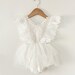 Baby Girl Boho Romper Boho Lace Romper Baby Girl Cake Smash Outfit Boho Baby Dress Romper Infant Baptism Dress Off White Lace Baby Romper 