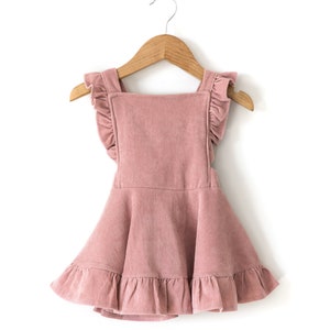 Pink Corduroy Little Girl Overall Dress ...