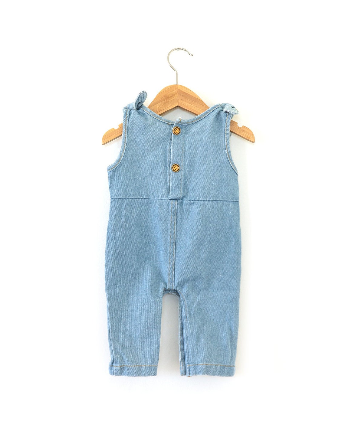 Baby Girl Denim Romper Baby Girl Denim Overalls Little Girl Etsy