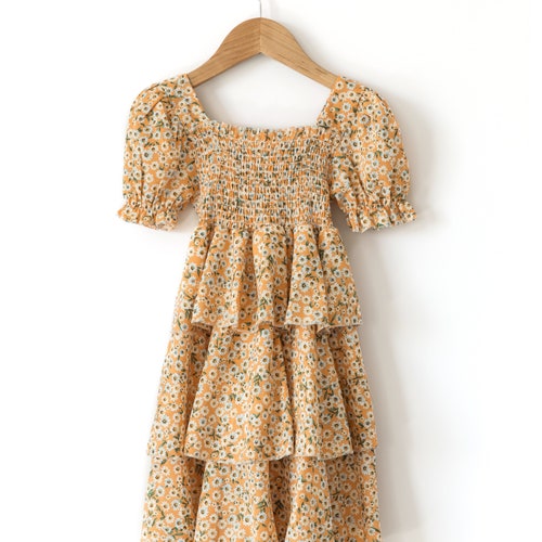 ruffle sleeve floral dress