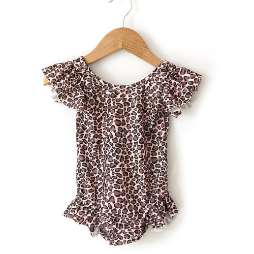 Little Girl Cheetah Swimsuit Toddler Girl Cheetah Print Etsy