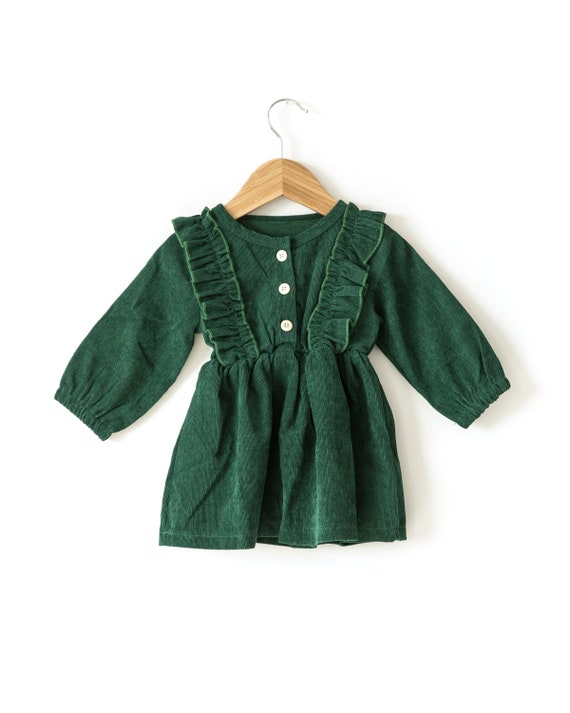 Girl Green Corduroy Dress Toddler ...