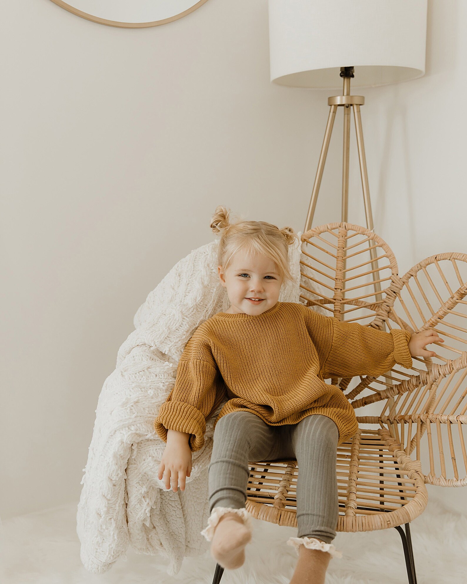 Baby Girl Oversized Sweater in Mustard Toddler Girl Sweater Etsy