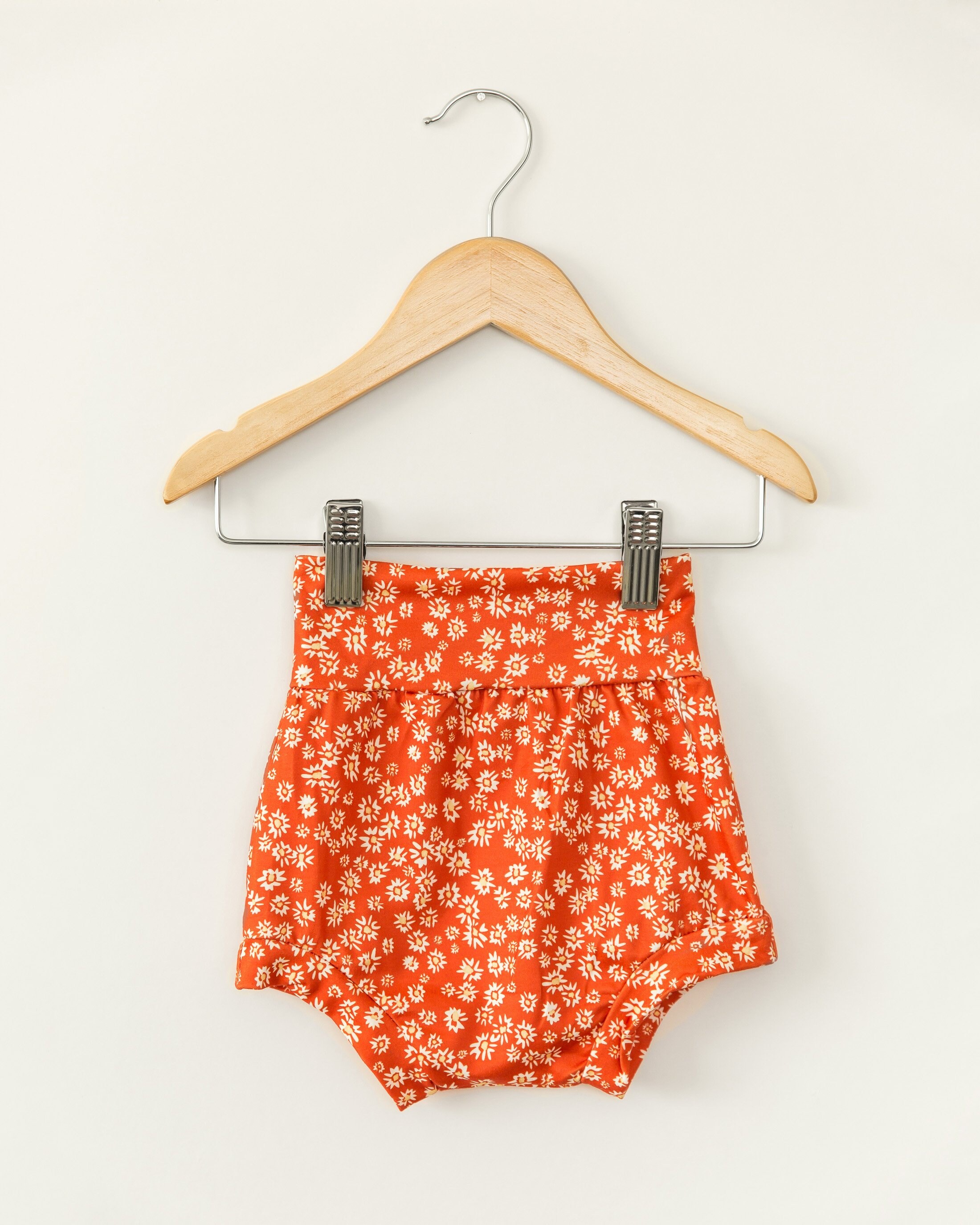 Orange Floral Baby Girl Bloomers Retro Baby Girl Bloomer Etsy