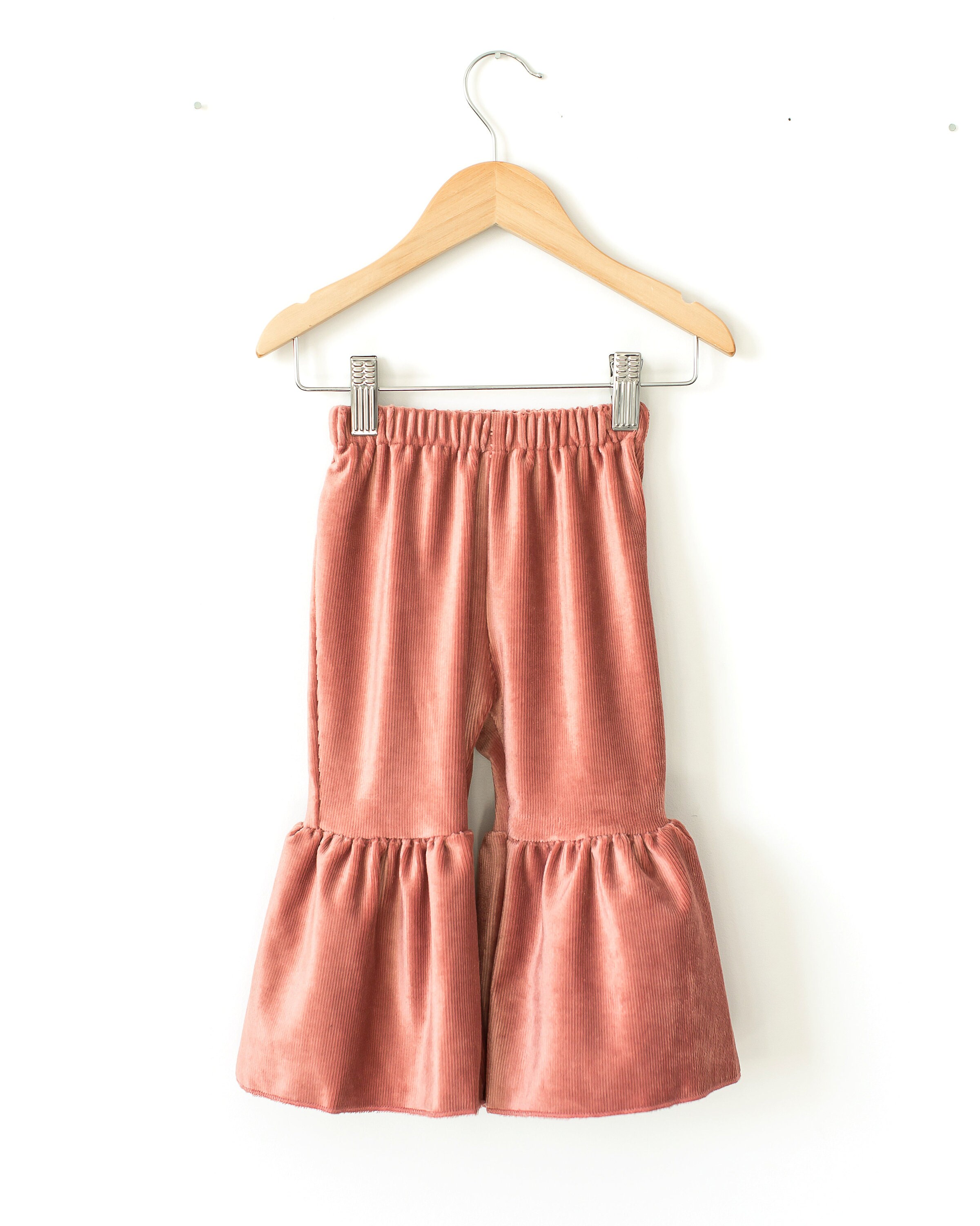 Little Girl Velvet Bell Bottom Pants in Mauve Little Girl Bell Etsy