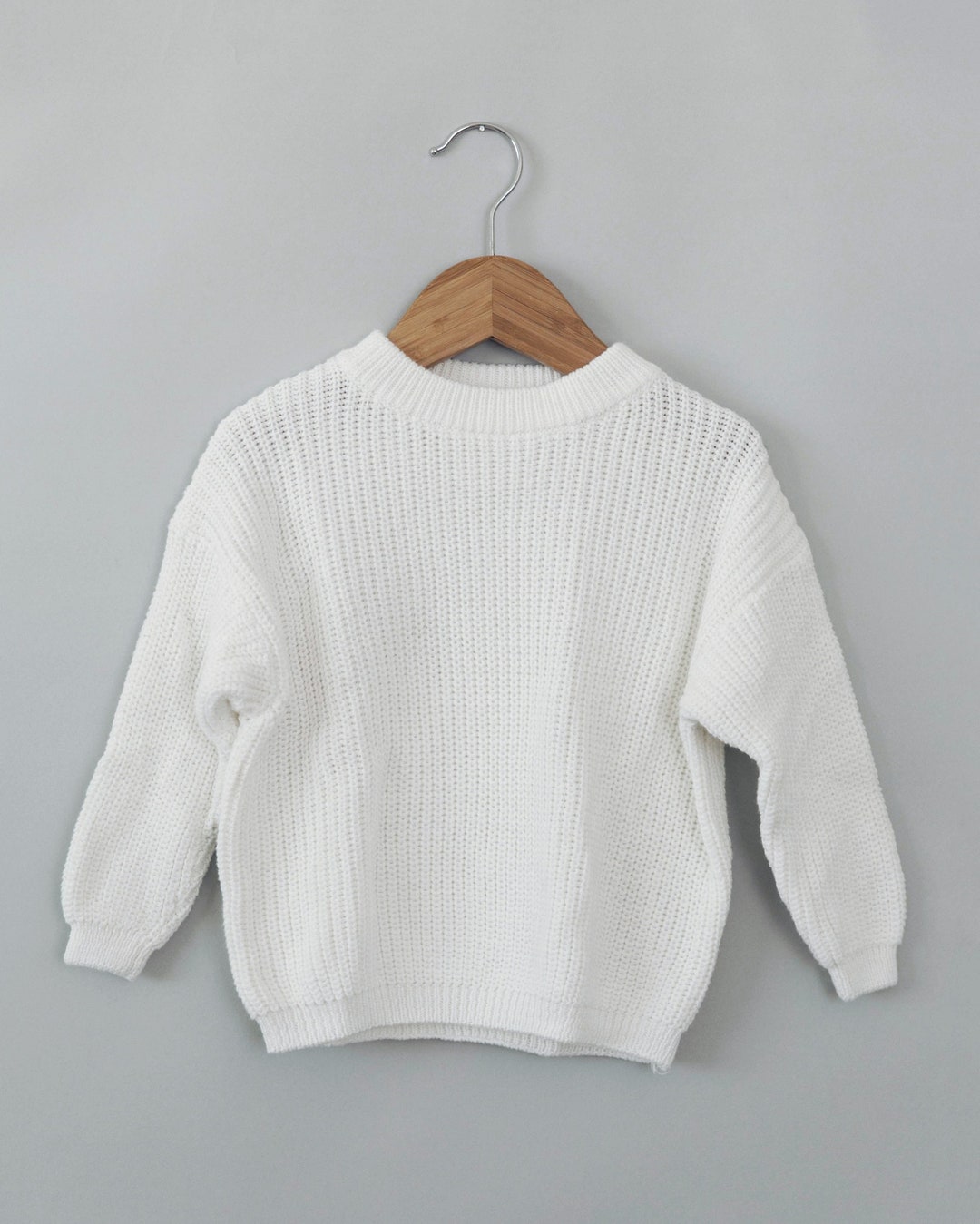 Baby Girl Oversized Sweater in White Toddler Girl Sweater Baby Etsy