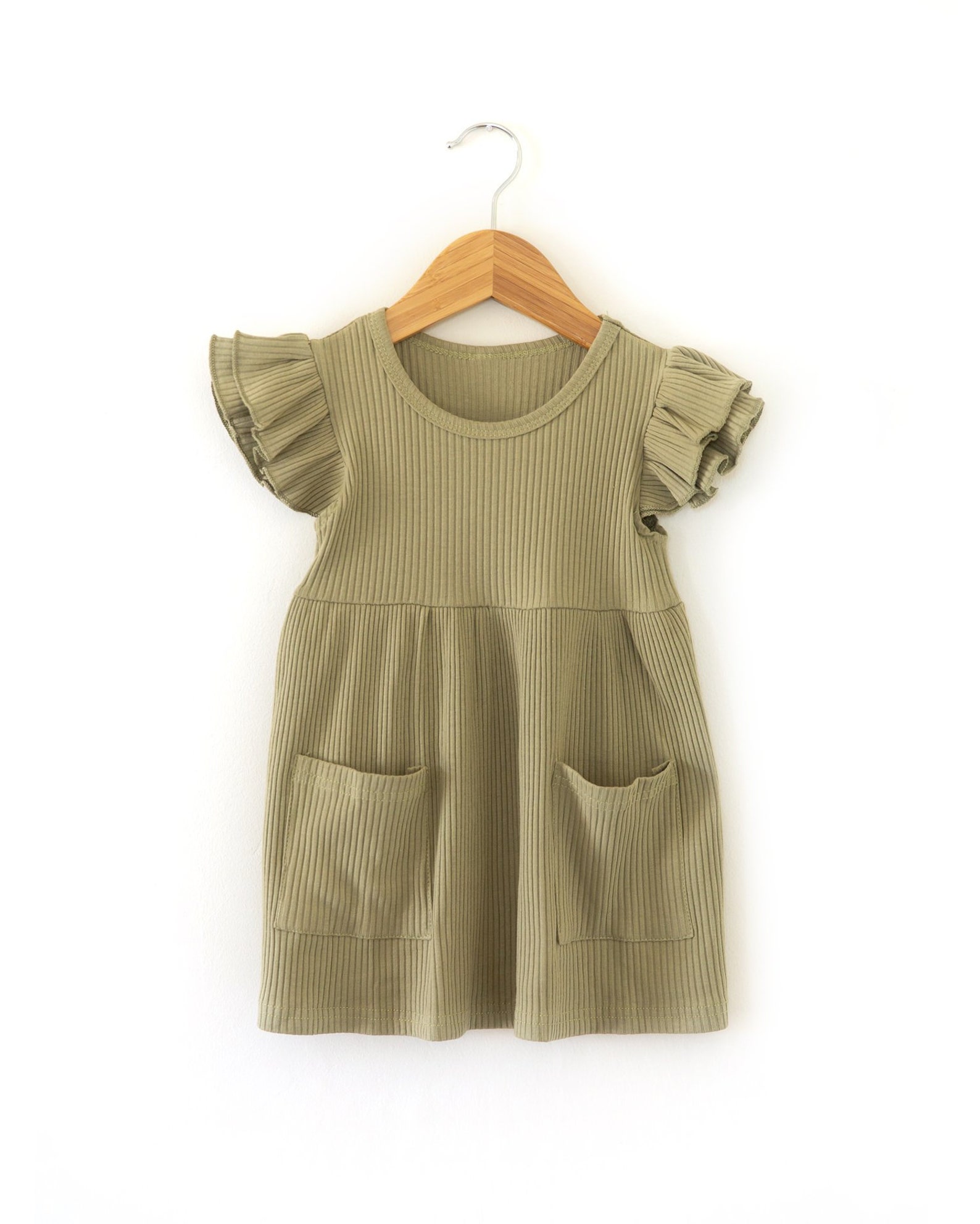 Little Girl Dress in Sage Green Toddler Dress Girl's Boho Etsy