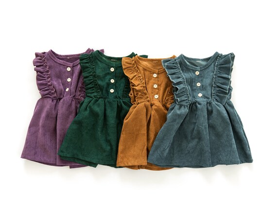 Hunter Green Corduroy Baby Dress Little ...