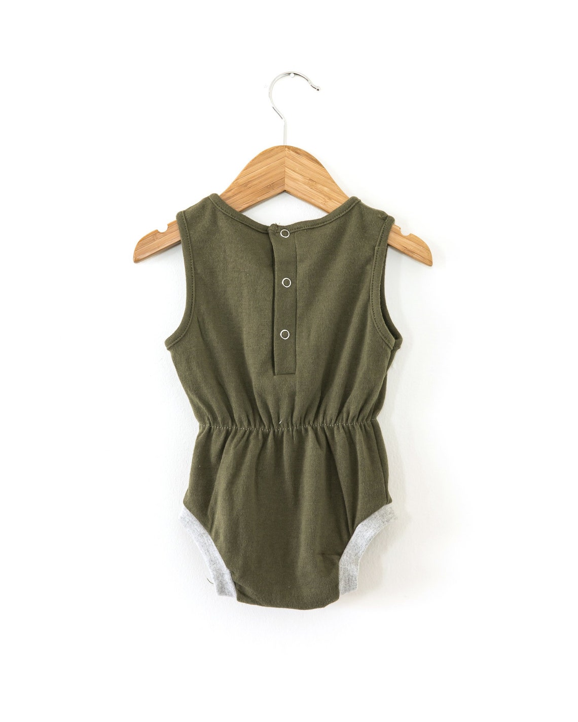 Sage Green Baby Romper Green Baby Boy Romper Sage Baby Romper Etsy