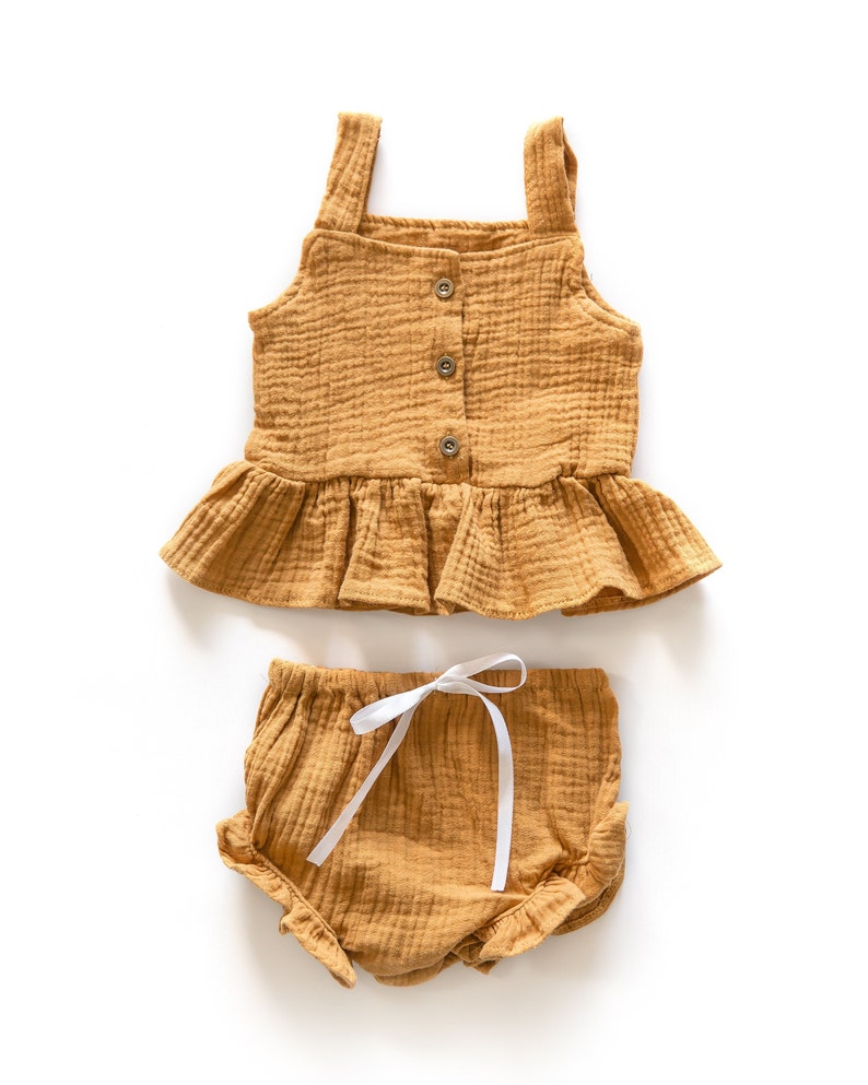 Baby Girl Two Piece Outfit Summer Baby Tank Top and Ruffle Etsy