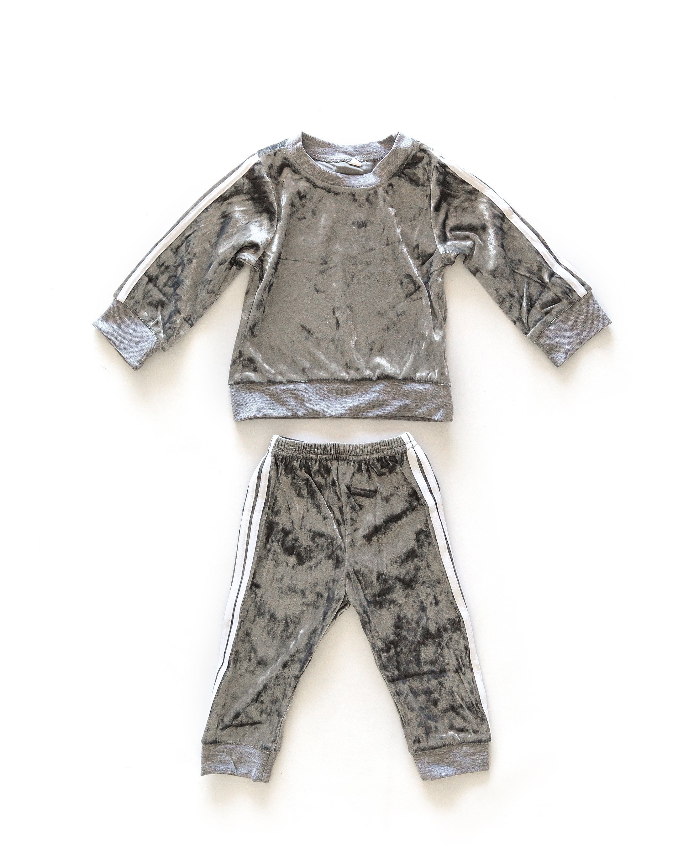 Gray Velvet Baby Outfit Baby Velvet 