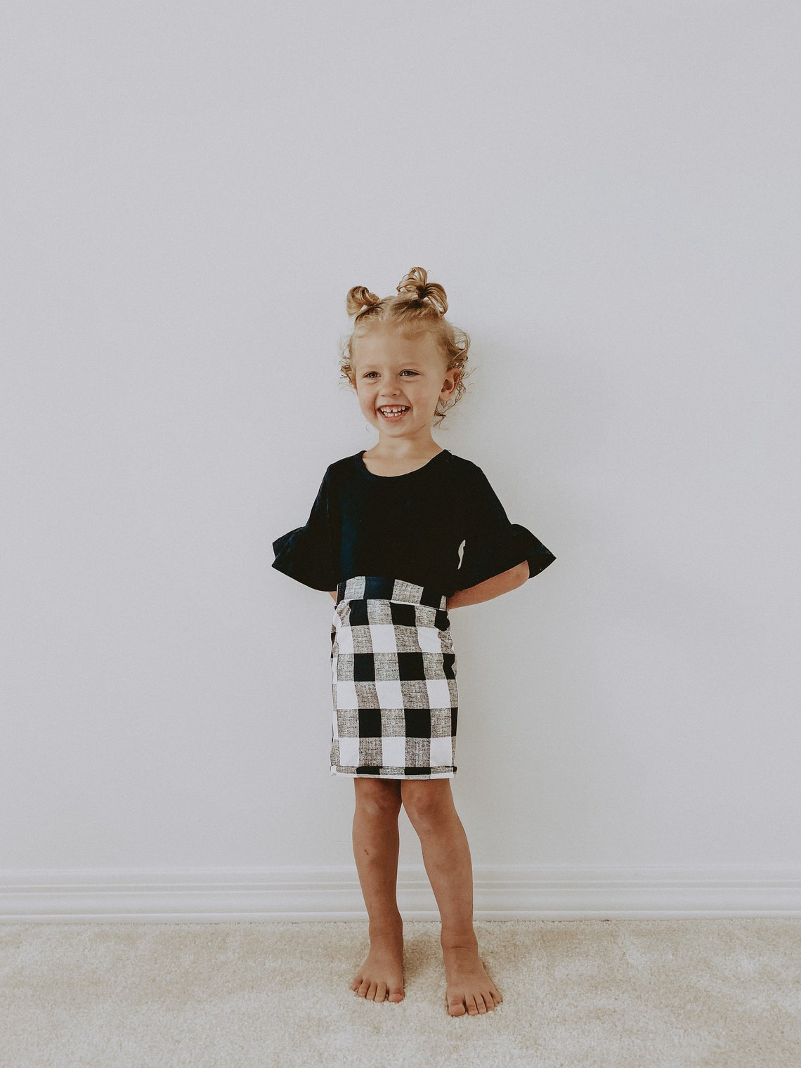 Little Girl Pencil Skirt in Buffalo Plaid Toddler Girl Pencil Etsy