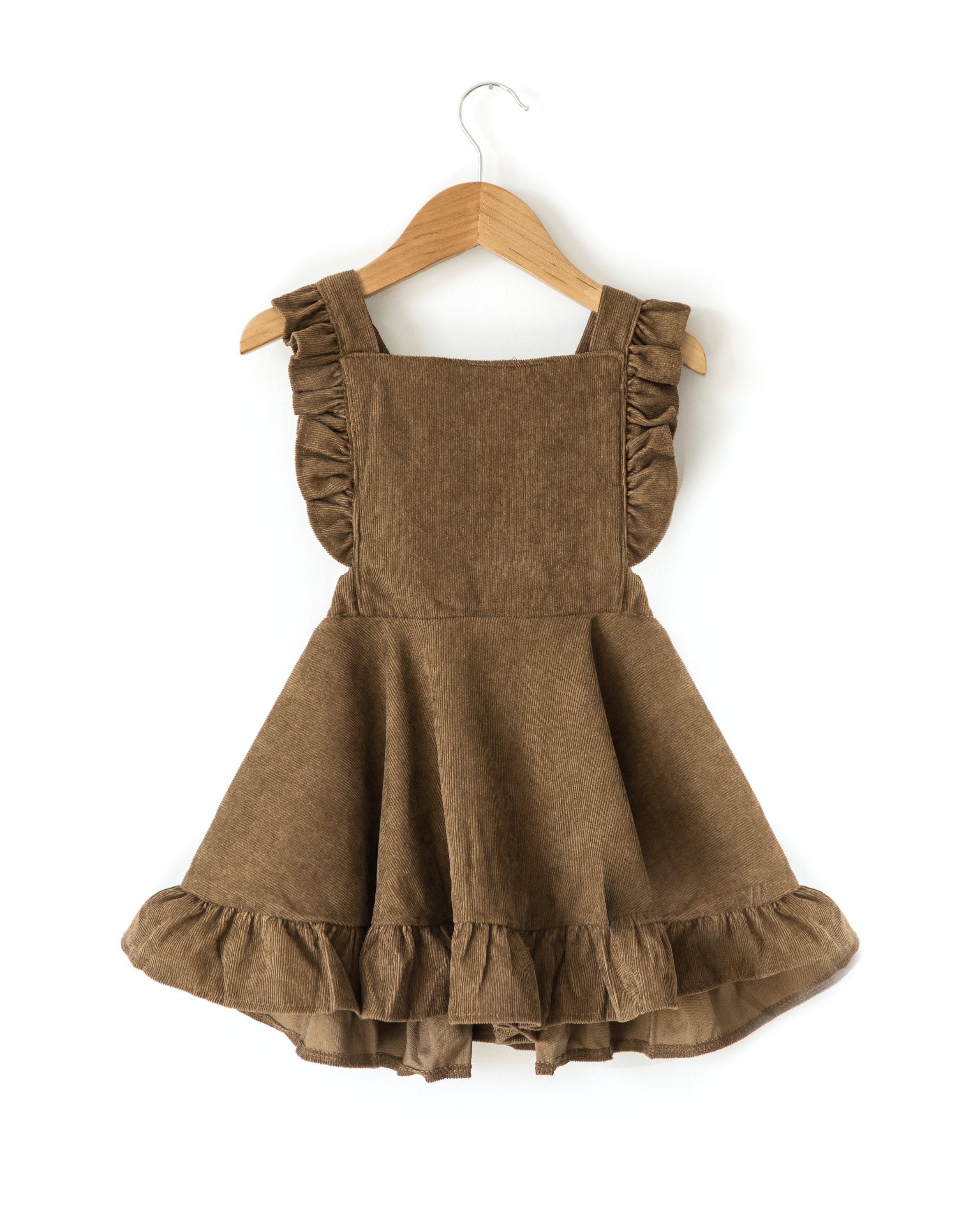 Brown Corduroy Little Girl Overall Dress Baby Girl Corduroy Etsy