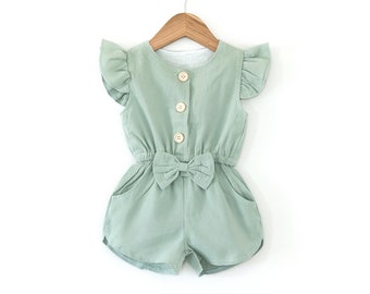Baby baby clothes clothes baby romper baby romper romper muslin romper green mint