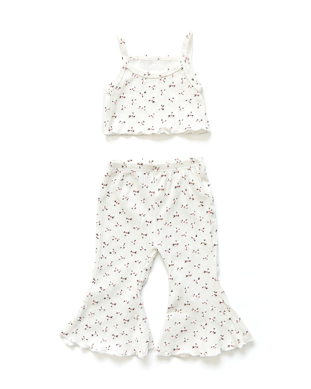 Toddler Girl Two Piece Outfit Toddler Tank Top and Bell Bottom Etsy