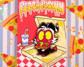 Pin de esmalte duro Helluvaboss Moxxie “Pizza Possum”