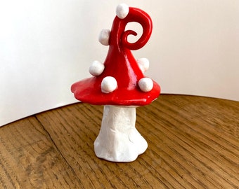 Ceramic Mushroom for Fairy Garden