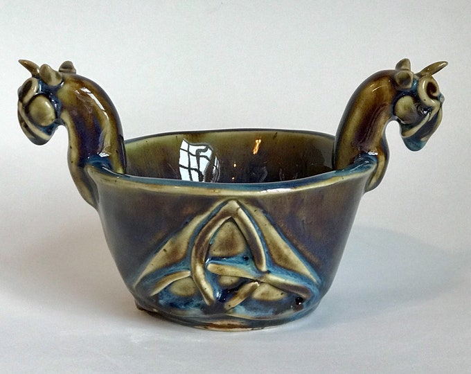 Celtic Knot Bowl Symbol of Protection Irish Bowl Medieval Etsy