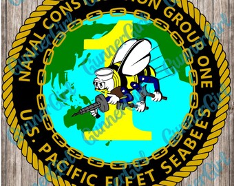 Navy Seabee Naval Construction Group 1 SVG