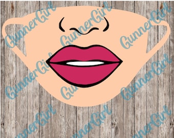 Comic Lips Mask SVG
