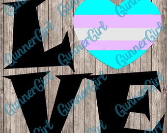 Transgender Pride "Love" SVG