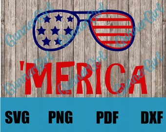 4th of July Sunglasses "Merica SVG