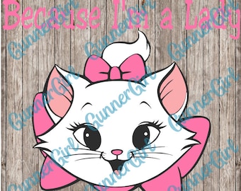 Aristocats Marie "Because I'm a Lady, That's Why" SVG