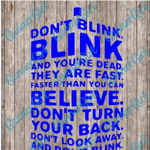 Don't Blink Doctor Who SVG