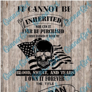 Veteran Blood Sweat and Tears SVG
