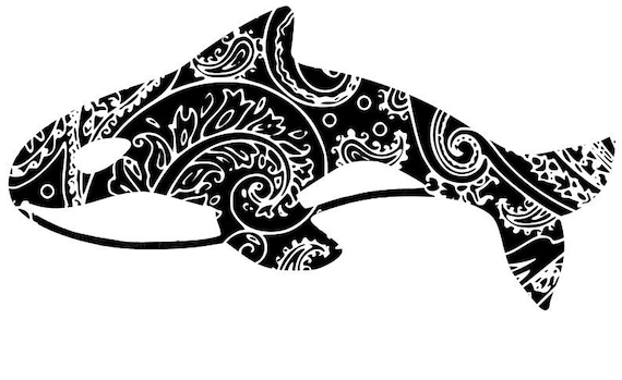 Download Mandala Zen Tangle Orca SVG | Etsy