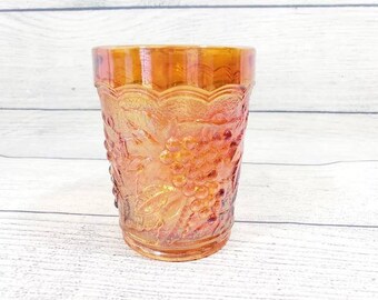 Marigold Lustre Rose Vintage Imperial Glass Bowl Summer Gold Fruit Bowl Rubigold