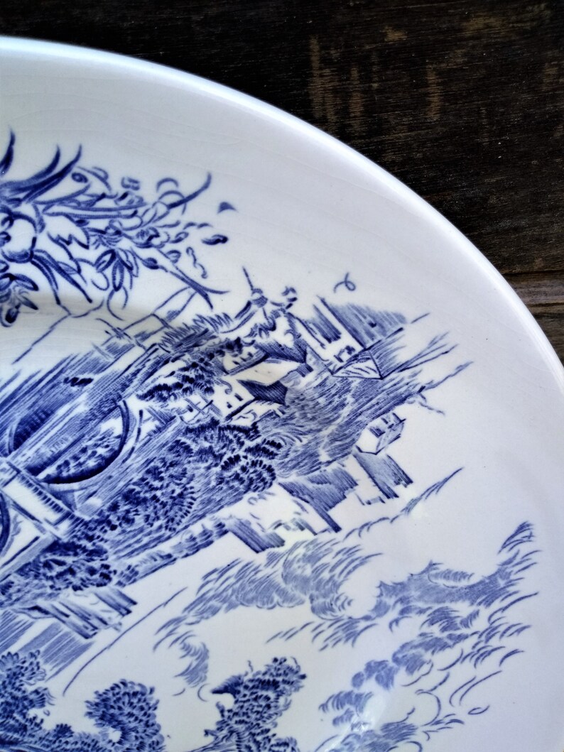 Wedgwood Dinner Plates Set of 4 Blue and White Etsy