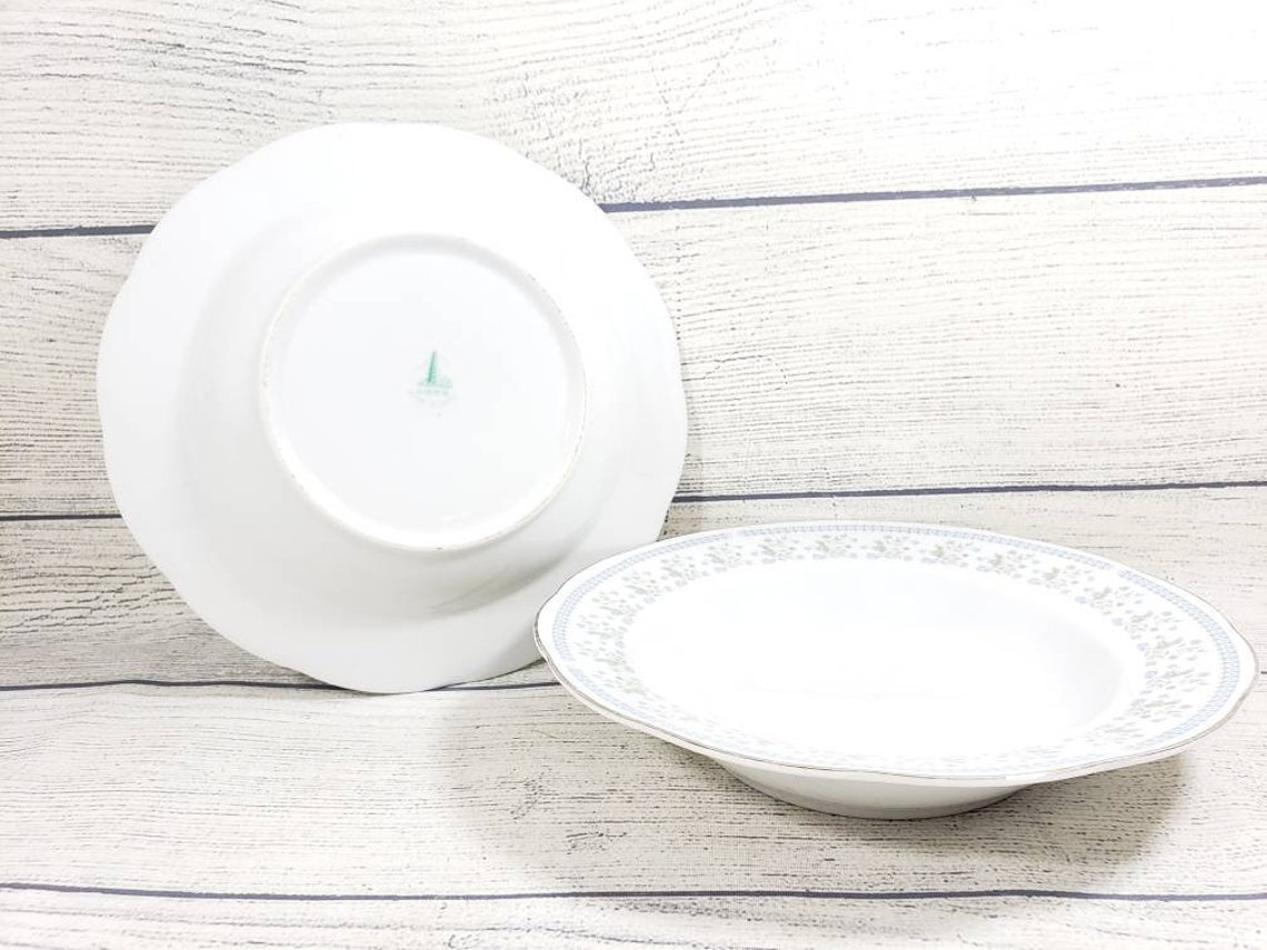 Vintage Soup Bowls Sea Gull Fine China by Jian Shiang Blue Etsy
