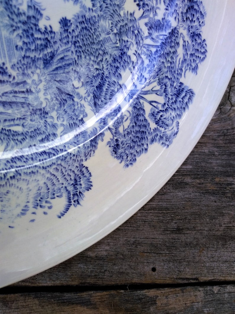 Wedgwood Dinner Plates Set of 4 Blue and White Etsy