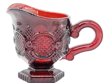 Vintage Avon Cape Cod Ruby Red Glass Creamer - Etsy