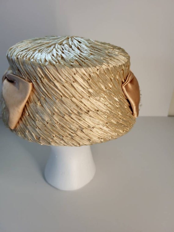 Authentic Vintage JONQUIL Straw hat Ladies - image 4
