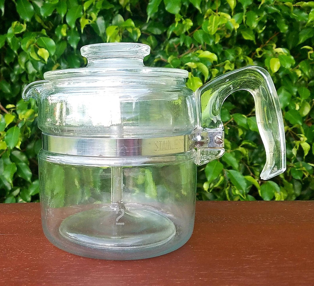 Vintage Pyrex Coffee Percolator 9 Cup All Glass Etsy